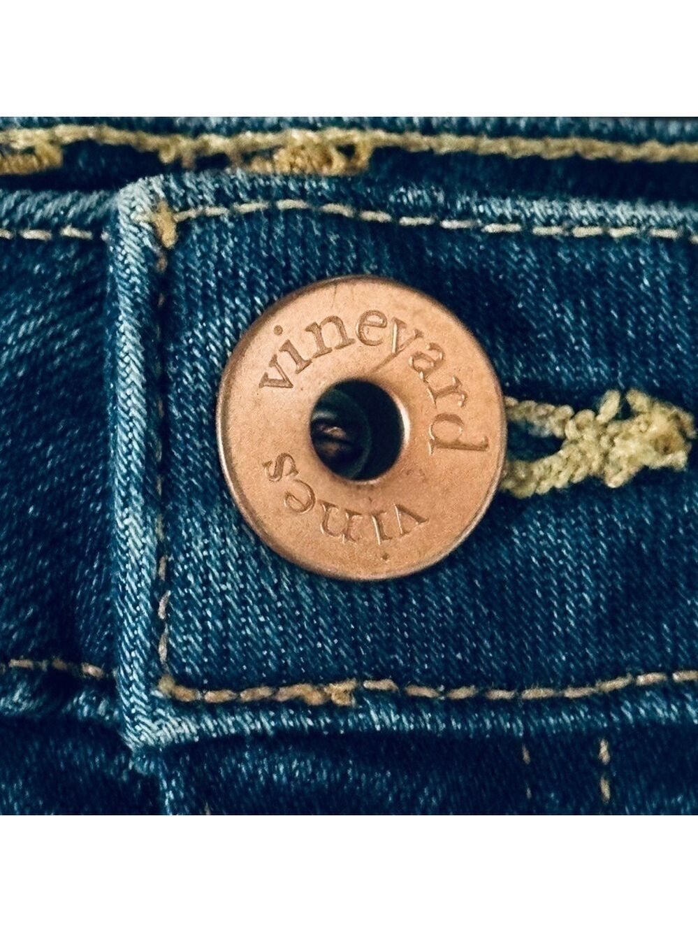 Vineyard Vines Faded Denim Utility Pocket Mini Skirt Size 25 - Picture 4 of 9